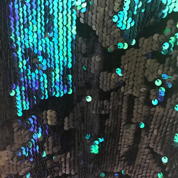 Topshop Sequin Velvet Shift Dress - Picture 4 of 8